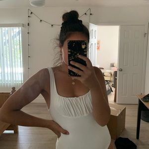 Princess Polly White Ruched Bodysuit